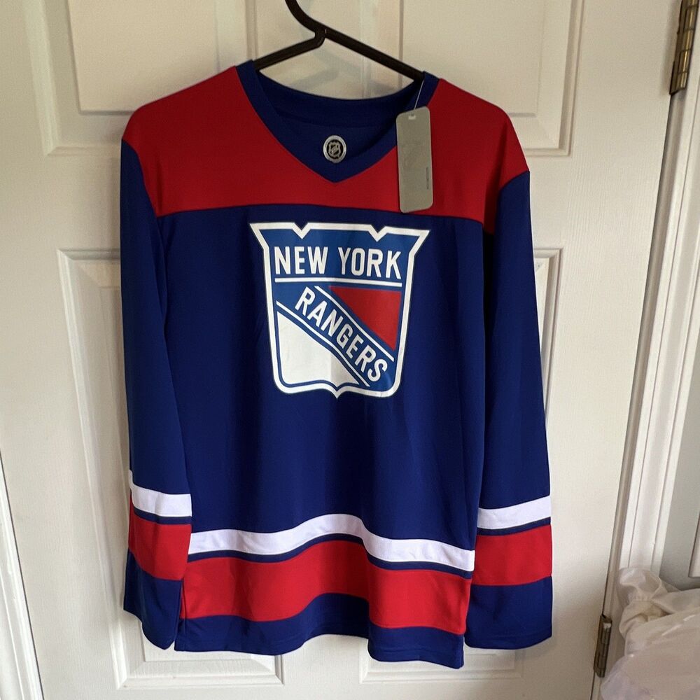 NWT New York Rangers NHL Officially Licensed Hockey Jersey Blue/Red Kids XL